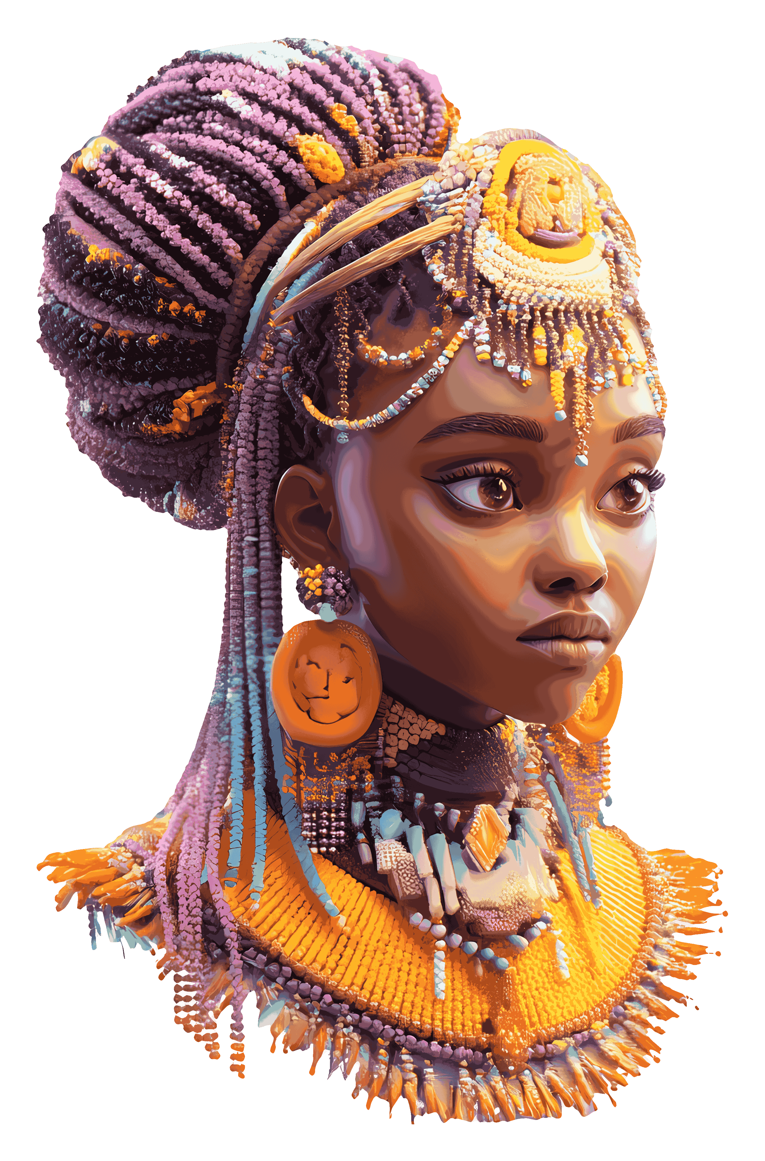 Tribal ritual with glowing chicken